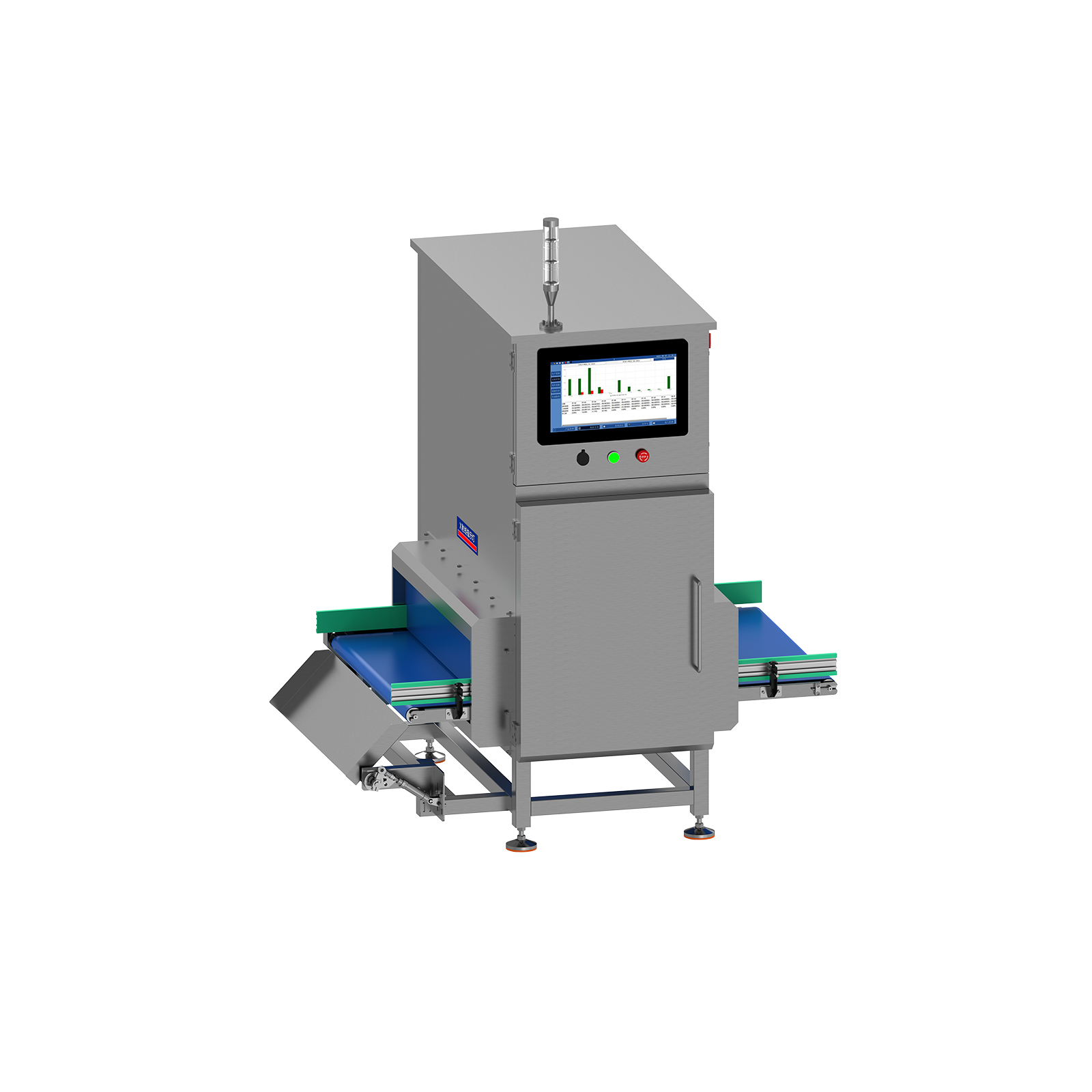Bulk material foreign object detection machine