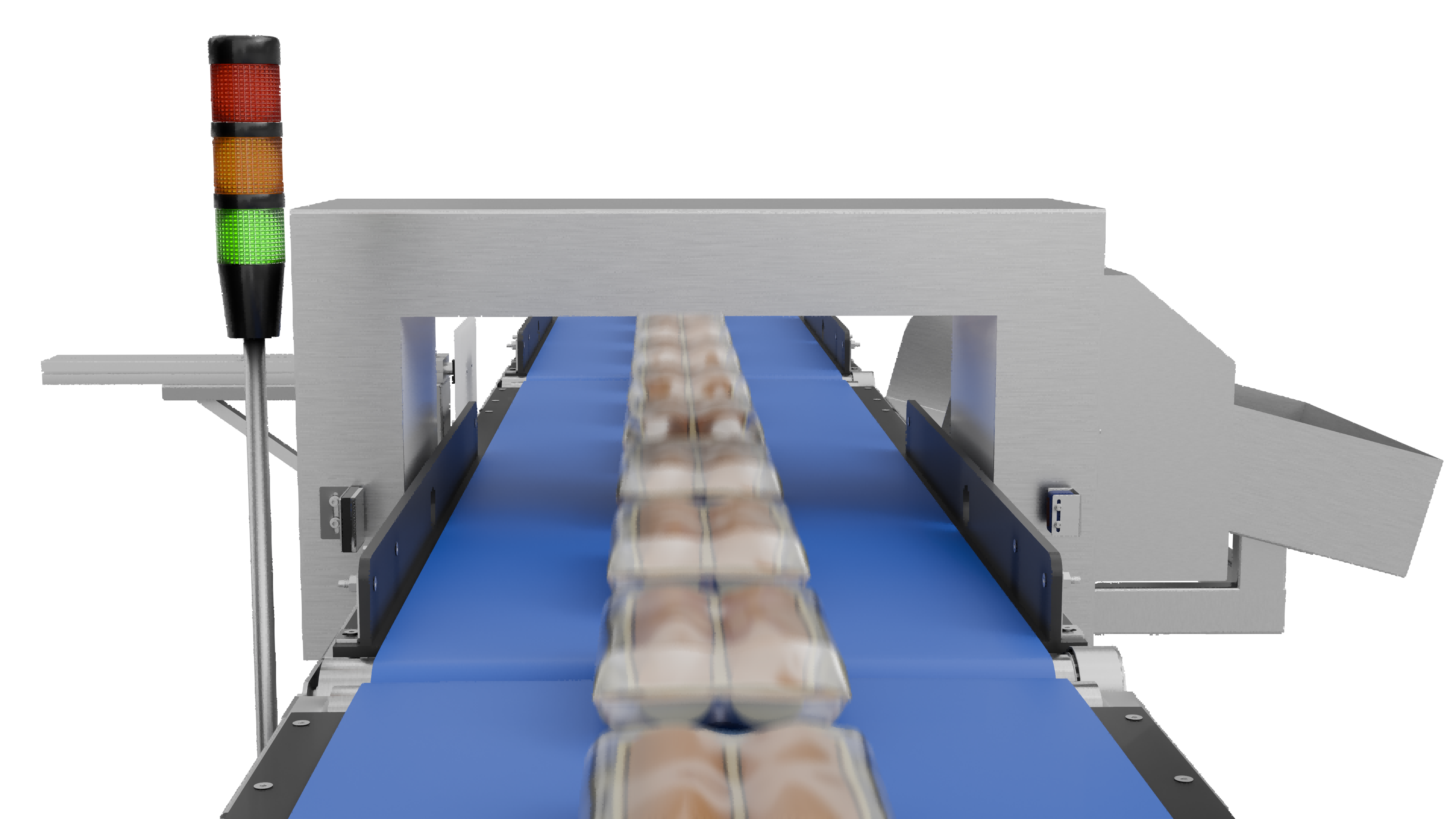 Conveyor type metal detection machine