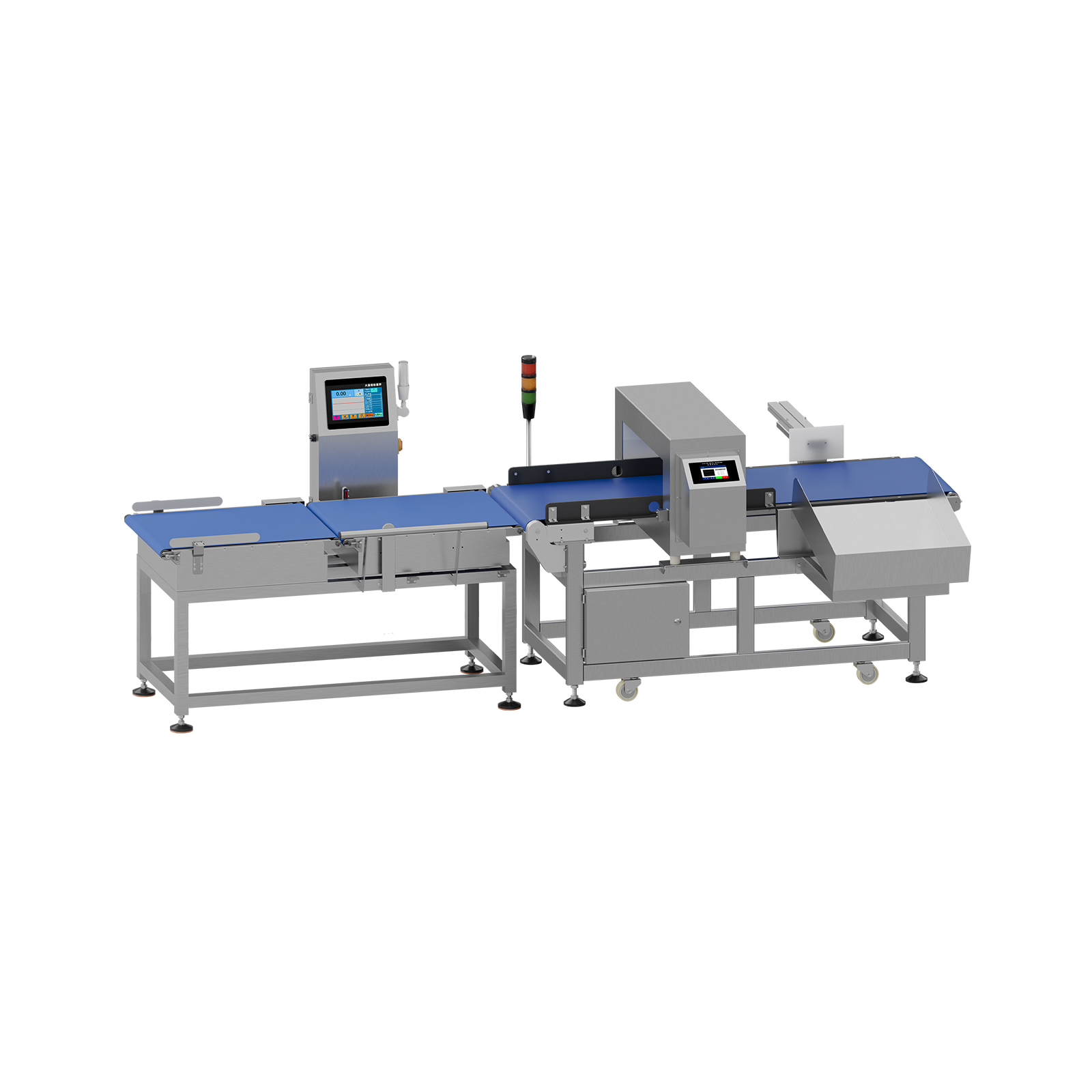 Weighing and gold inspection integrated machine