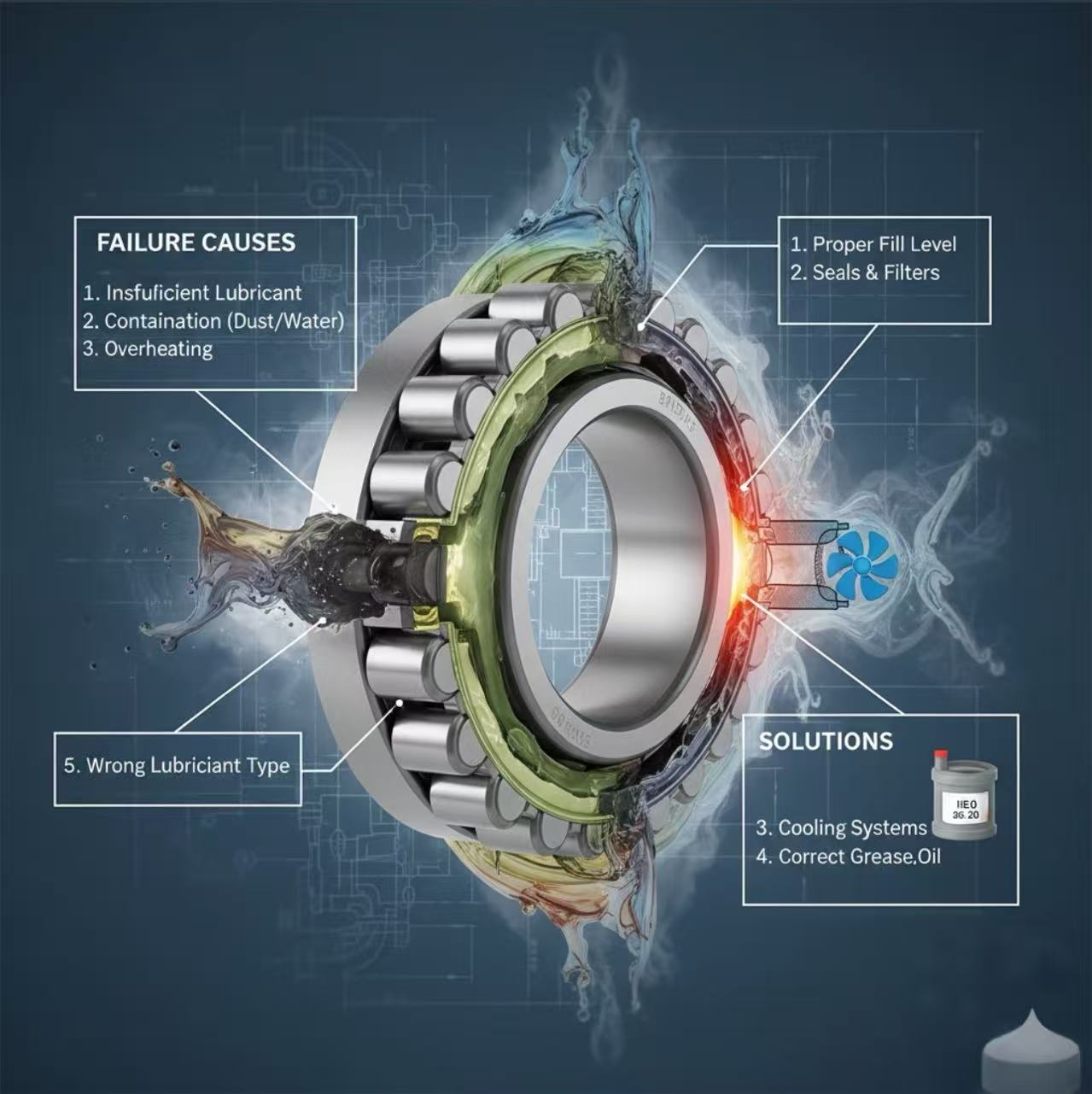 Causes and Solutions for Bearing Lubrication Failure