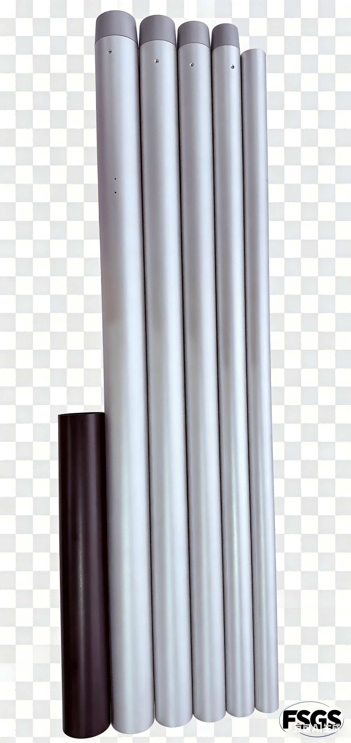 25FT Heavy Duty SILVER Flag Pole Kit – 12 Gauge Thick,70MPH Wind Rated(1)