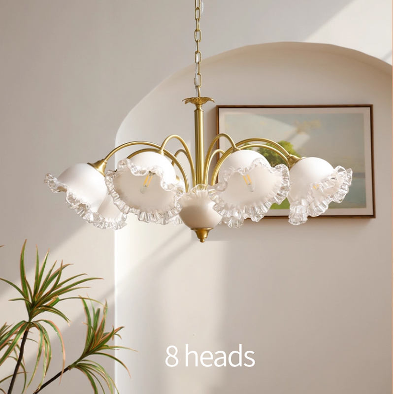 American Retro All-Copper Chandelier French-Style Lamp