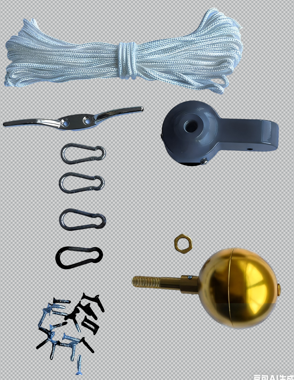 25FT Heavy Duty SILVER Flag Pole Kit – 12 Gauge Thick,70MPH Wind Rated(1)