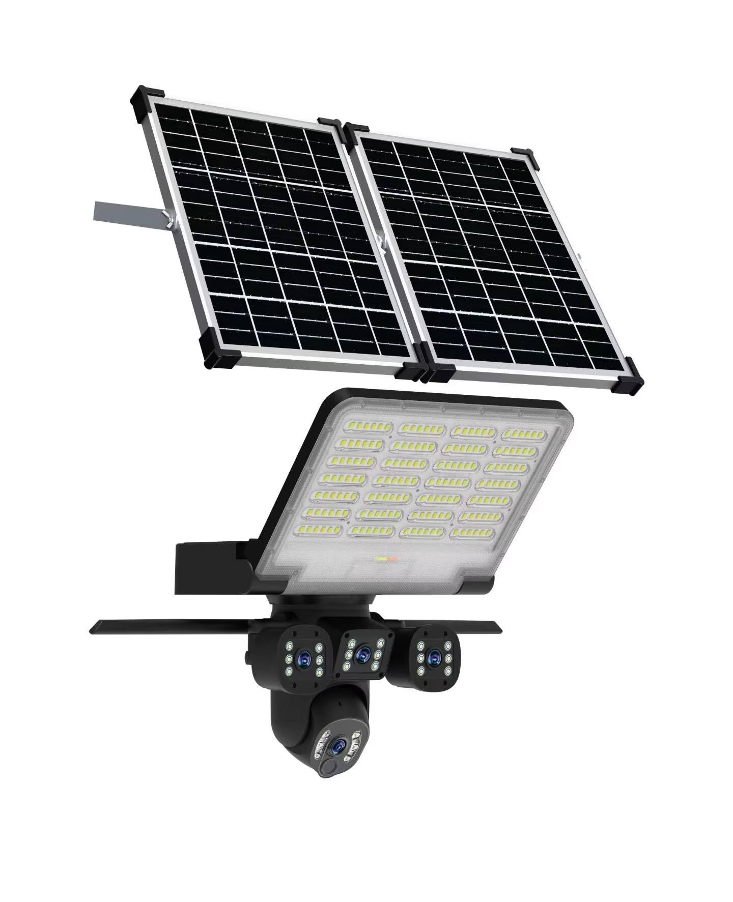 Foldable Solar LED Floodlight with HD Security Surveillance Camera