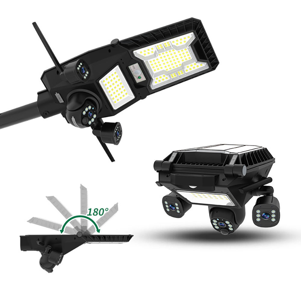 Adjustable outdoor solar street light camera