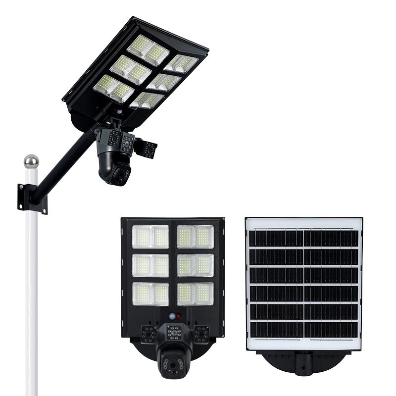 Three-lens surveillance solar street light