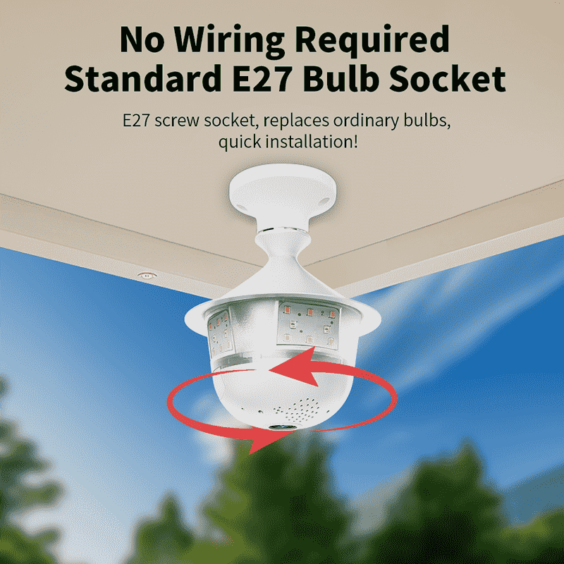 Wireless light bulb WiFi surveillance camera