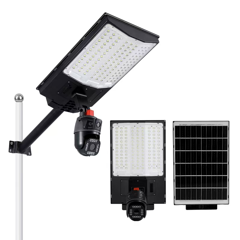 Solar street light with a triple-lens design