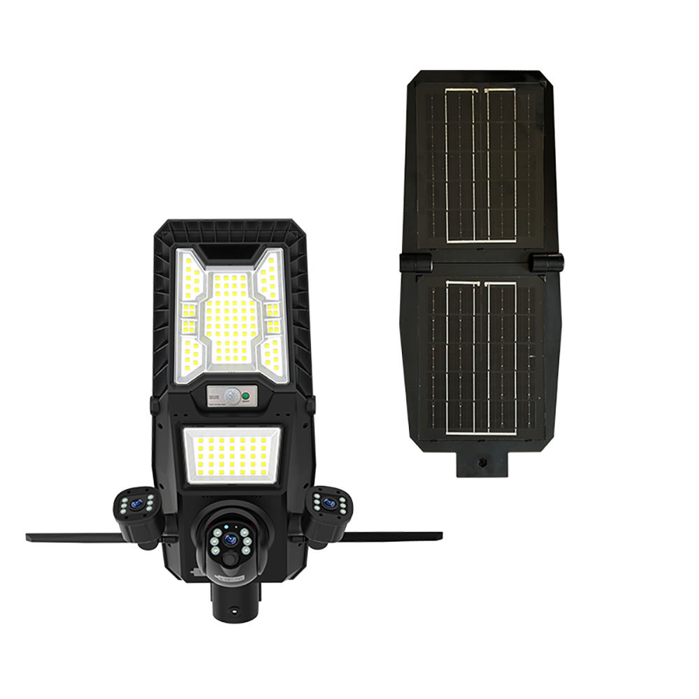 Adjustable outdoor solar street light camera