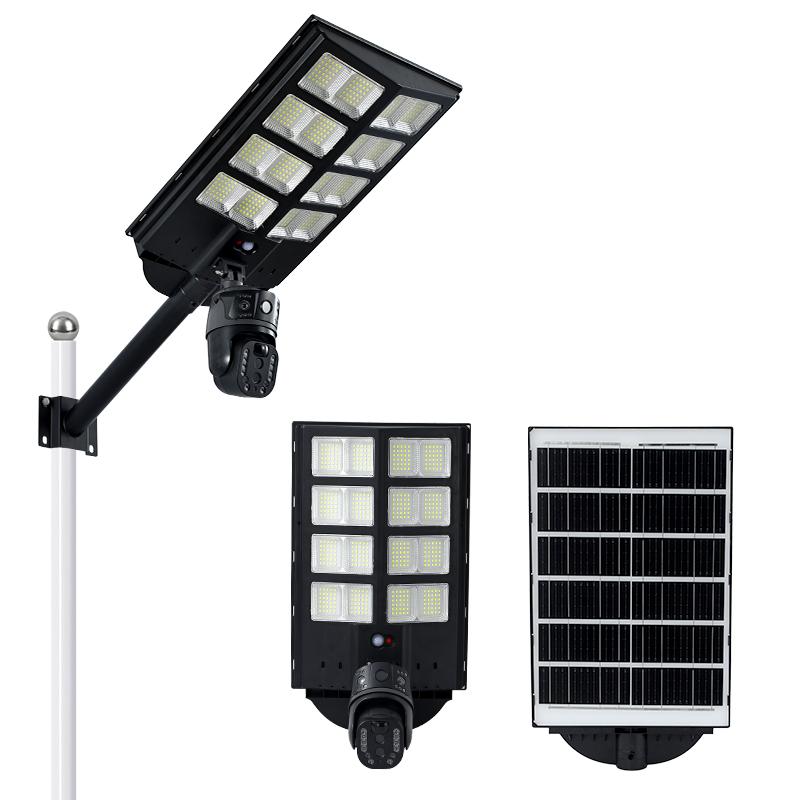 Three-lens surveillance solar street light