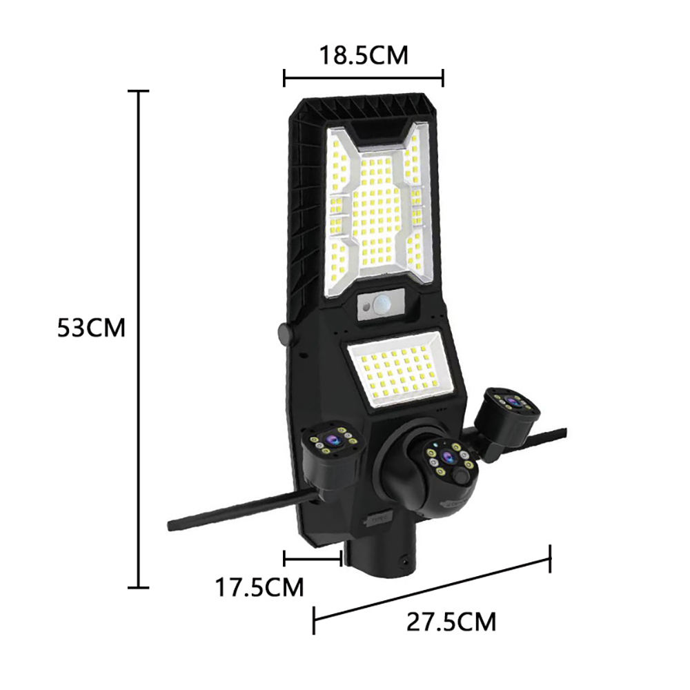 Adjustable outdoor solar street light camera