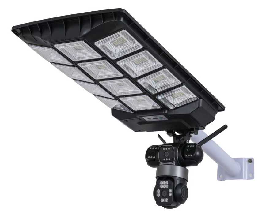 Four-lens security camera solar street light