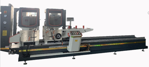 2、重型手摇定位数显双头精密切割锯