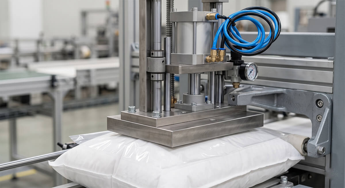 Pillow-core-semi-automatic-compression-sealing-machine