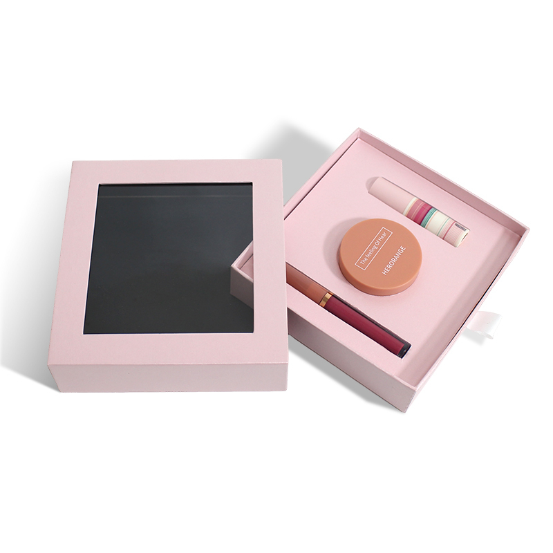 Makeup Gift Drawer Box With Window EVA Insert