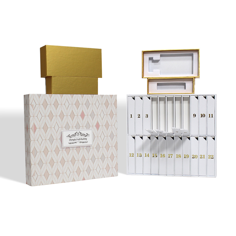 Clamshell Magnetic Perfume Lipstick Gift Set Box Countdown Number with EVA velvet insert