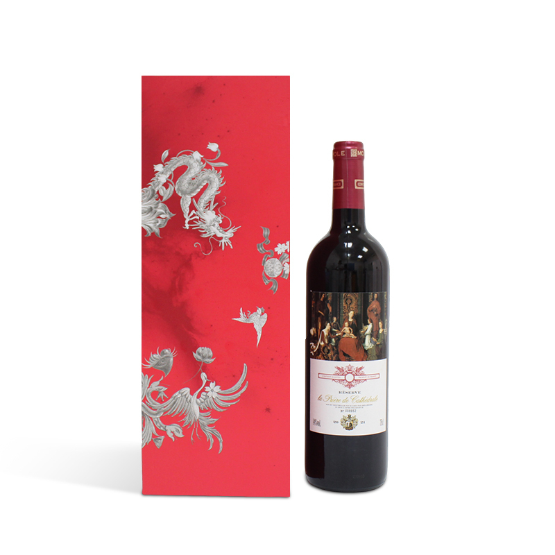 Wine Magnetic Foldable Gift Box With EPE Pearl Cotton