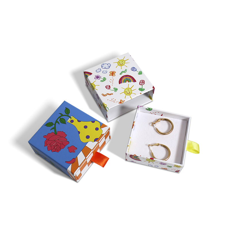 Jewelry Drawer Packaging Box With Corrugated Paper Insert
