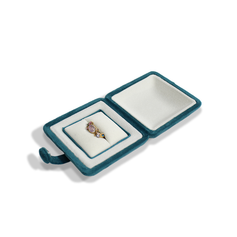 Luxury Jewelry Wedding Velvet Ring Box Leather Gift Packaging
