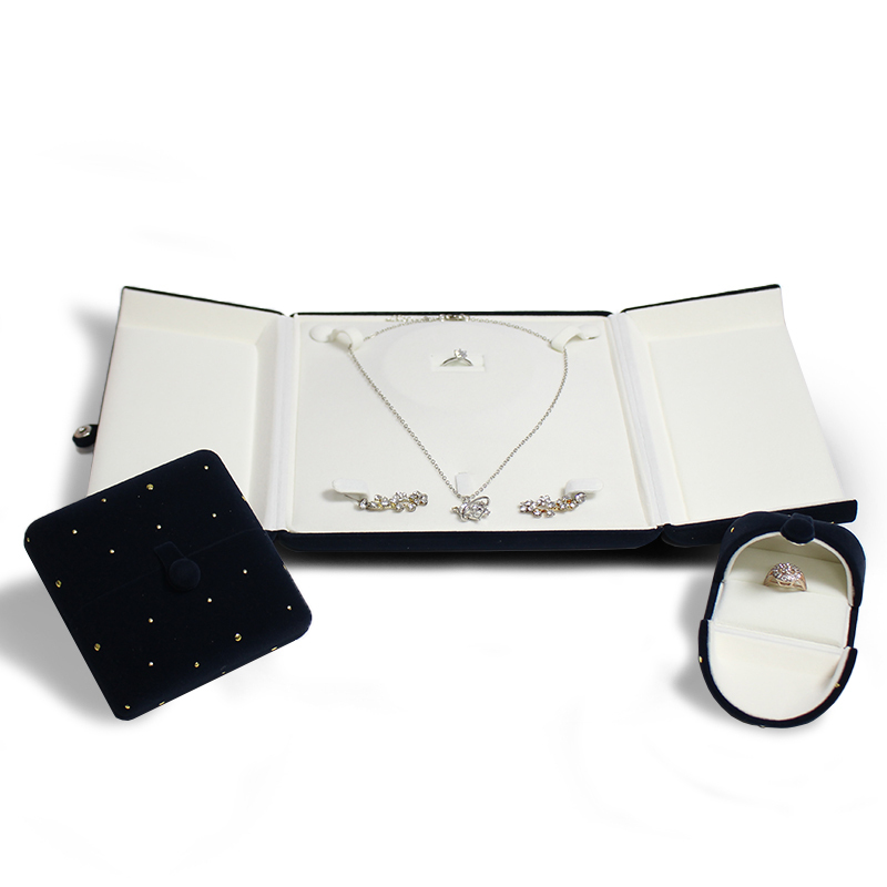 Luxury Jewelry Gift Box Packaging Wedding Velvet Jewelry Set Box