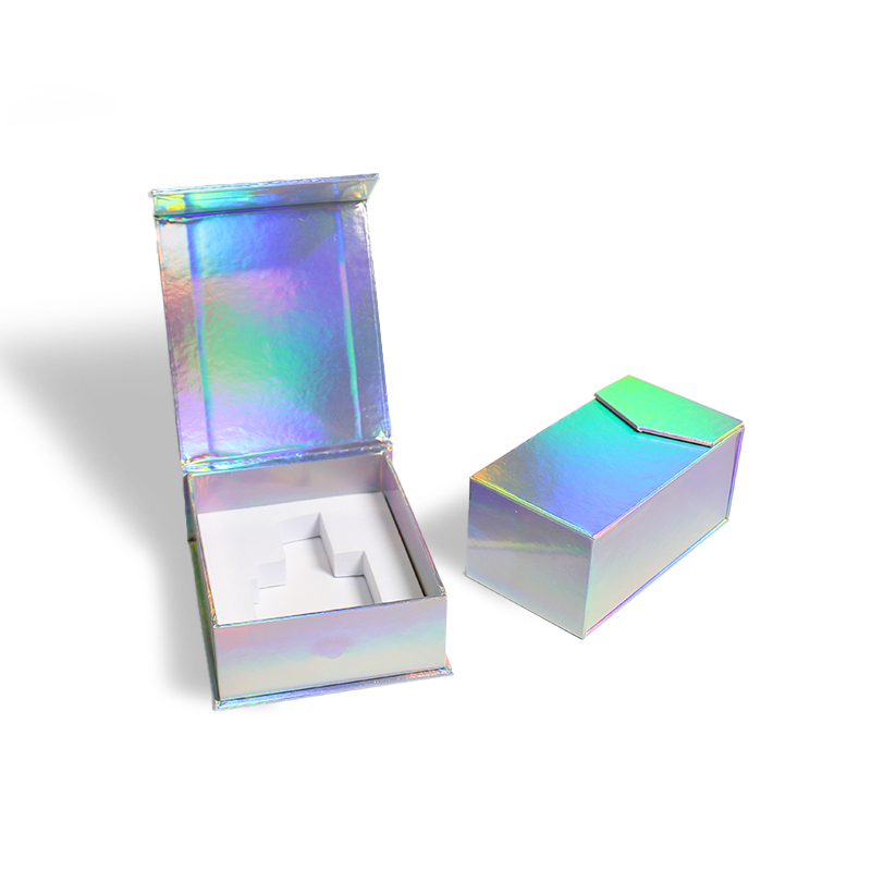 Folding Cardboard Laser Paper Skincare Cosmetics Perfume Box Gift Square Magnetic Box