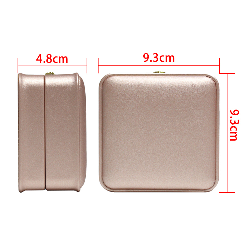 Pink PU Leather Jewelry Packaging Box Rectangle Shape with Rounded Corners for Ring Necklace Jewellery Gift Boxes