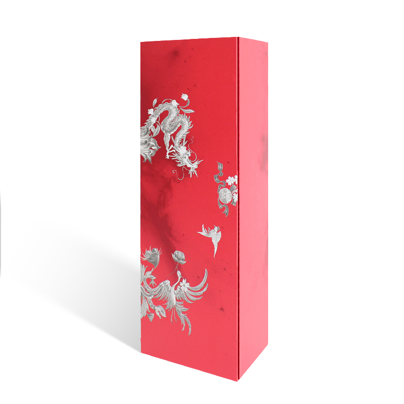 Wine Magnetic Foldable Gift Box With EPE Pearl Cotton