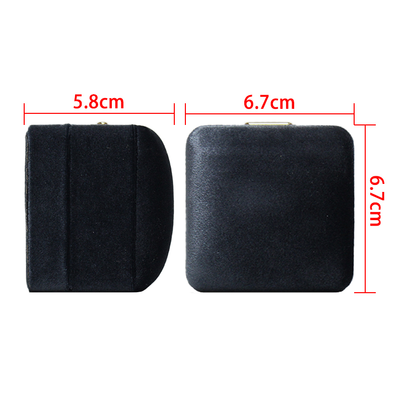 Premium Velvet Jewelry Box Advanced Customization Packaging Luxury Black Pendant Box Ring Box