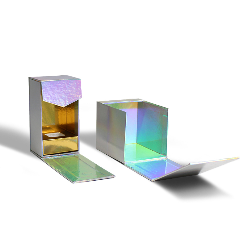 Folding Cardboard Laser Paper Skincare Cosmetics Perfume Box Gift Square Magnetic Box