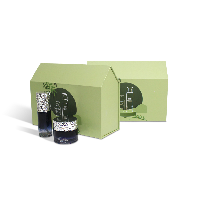 Newly Designed House-shaped Cosmetic Clamshell Magnetic Box With EVA Velvet Insert
