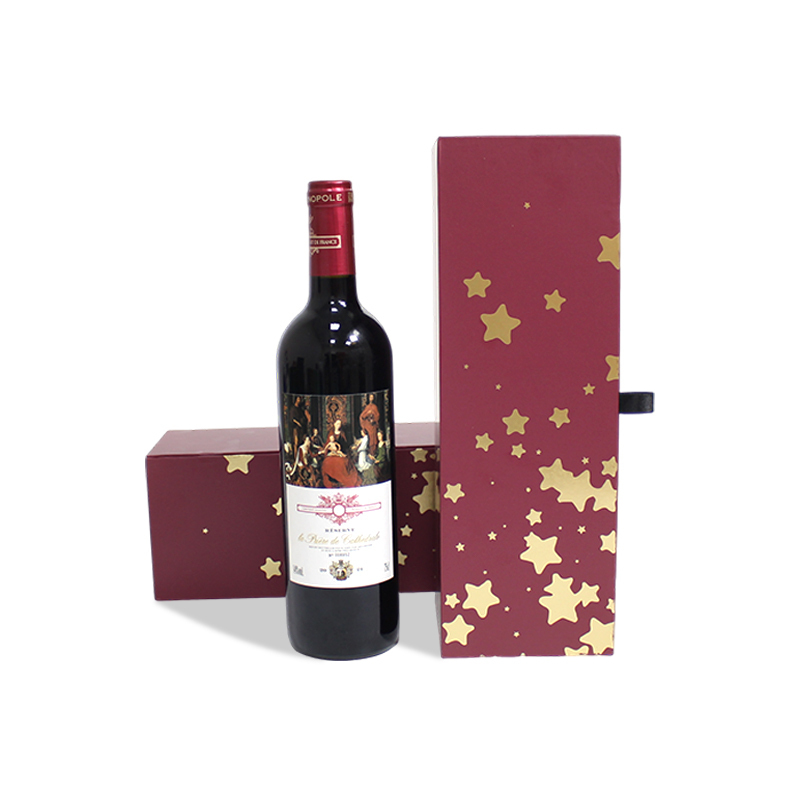 Rigid Clamshell Wine Box With Magnetic Closure Elegant