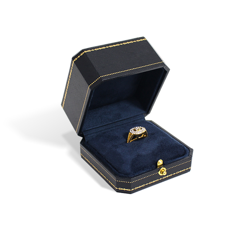 Luxury Jewelry Wedding Velvet Ring Box Leather Gift Packaging