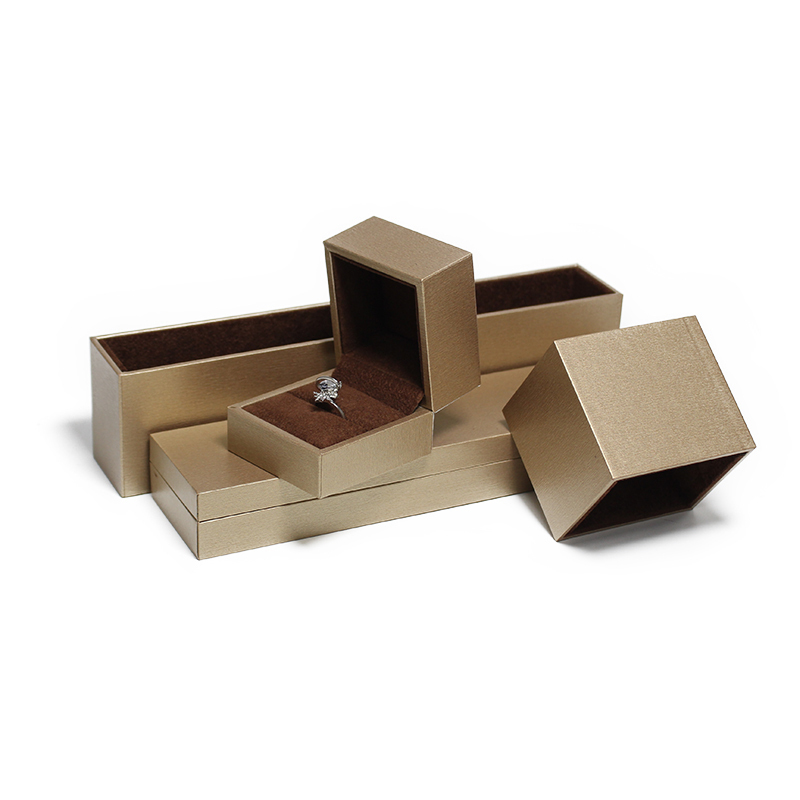 Luxury Leather Paper Jewelry Box Rectangle Shape for Necklace Ring Bracelet Packaging Set