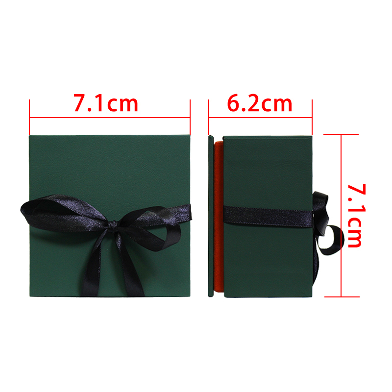 Custom High Quality Ring Bracelet Gift Packaging Leather Sliding Luxury Jewelry Removable Lid Box With Neck Box With Ribbon