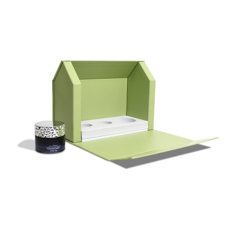 Newly Designed House-shaped Cosmetic Clamshell Magnetic Box With EVA Velvet Insert