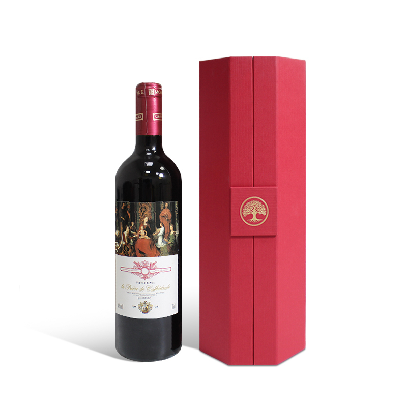 Wine Magnetic Hexagon Tube Paper Box Foam EVA Insert