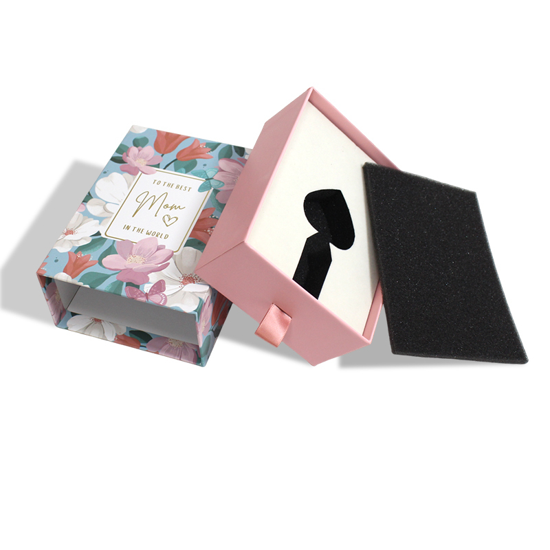Cosmetics Perfume Drawer Box With Velvet Foam Insert