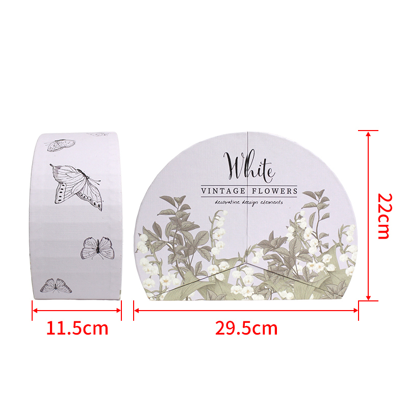 Half Round Double Door Rigid Cardboard Candle Box From EVA Velvet insert