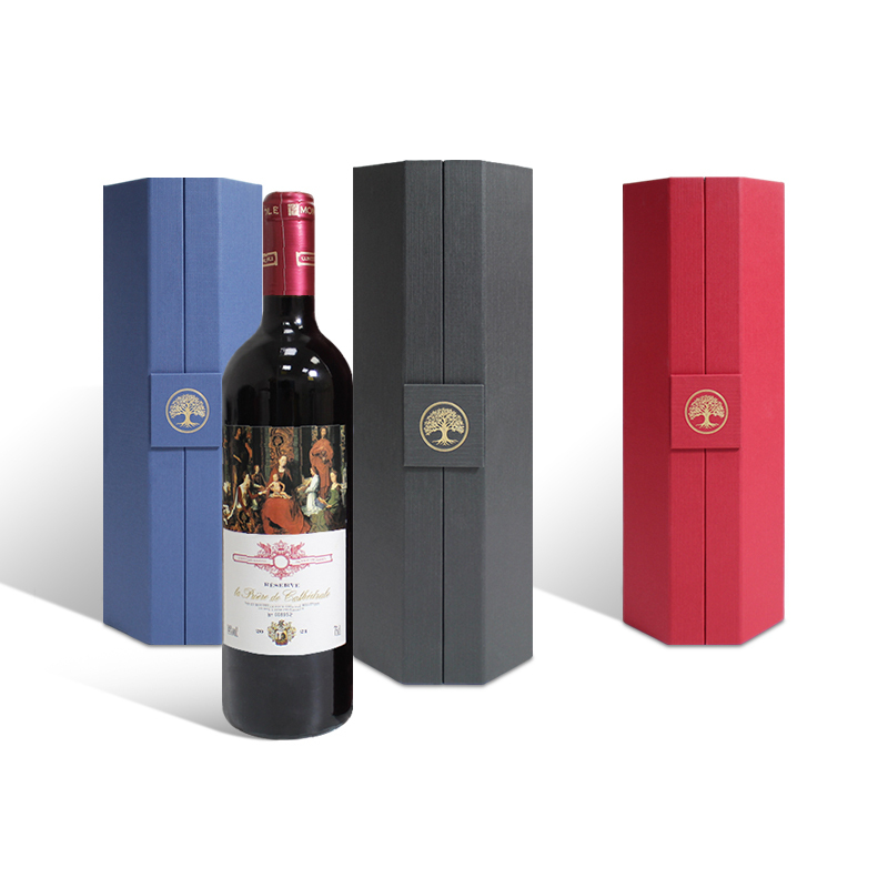 Wine Magnetic Hexagon Tube Paper Box Foam EVA Insert