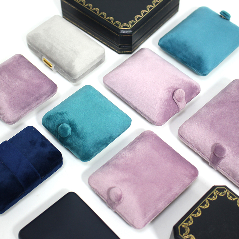 Luxury Jewelry Wedding Velvet Ring Box Leather Gift Packaging