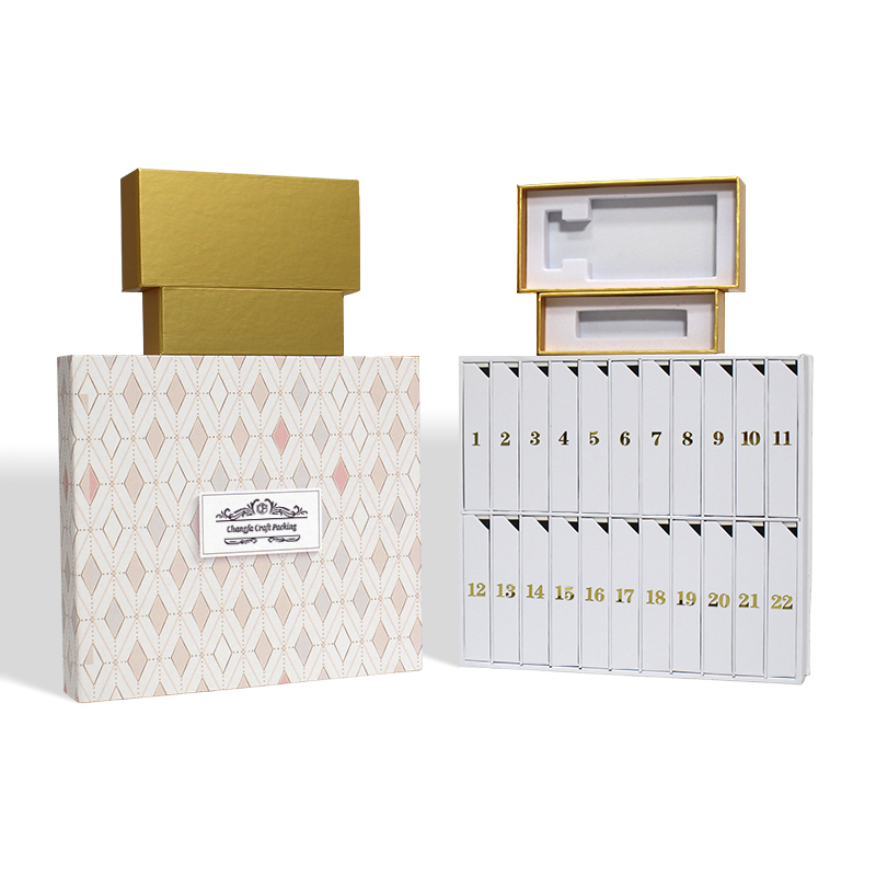 Clamshell Magnetic Perfume Lipstick Gift Set Box Countdown Number with EVA velvet insert