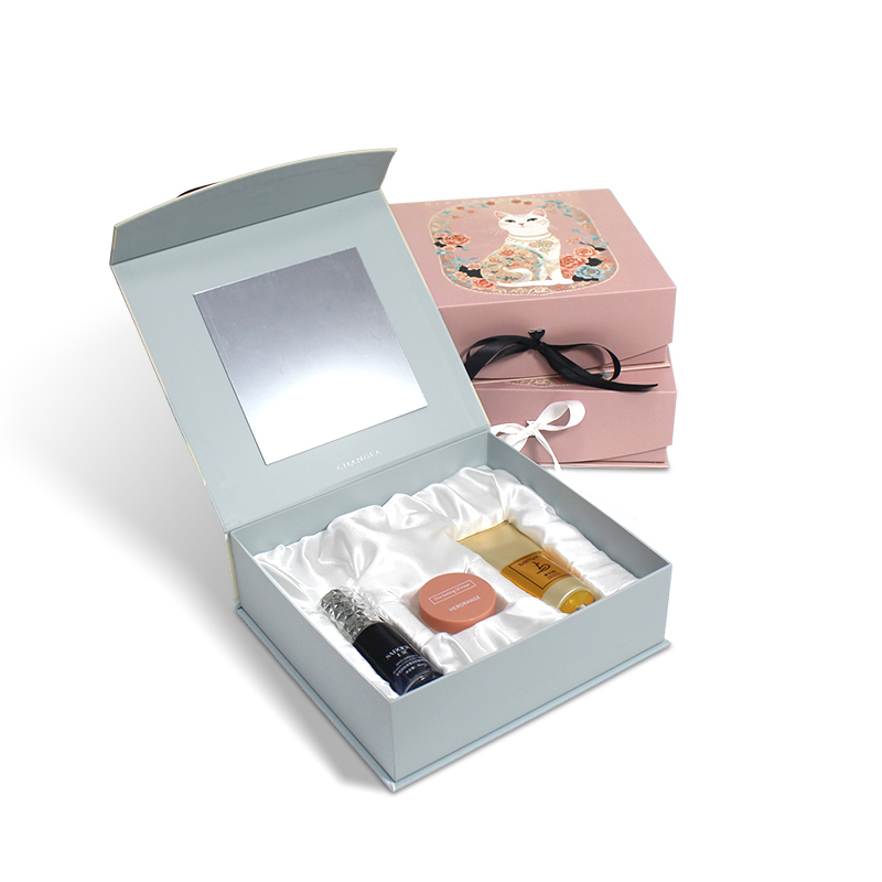 Cosmetic Clamshell Magnetic Box with Mirror