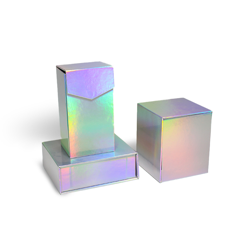 Folding Cardboard Laser Paper Skincare Cosmetics Perfume Box Gift Square Magnetic Box