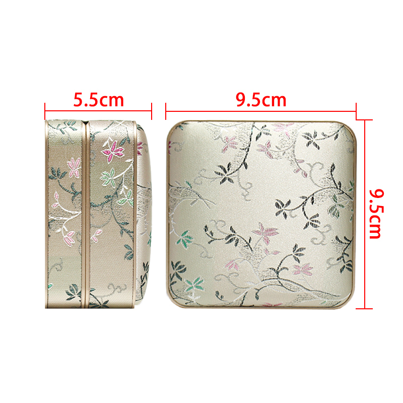 Chinese Style Green Silk Brocade Jewelry Packaging Box