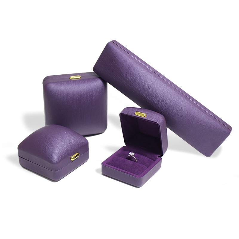 Pendant Box Leather Luxury Jewelry Box Purple Pu Jewelry Packaging Box