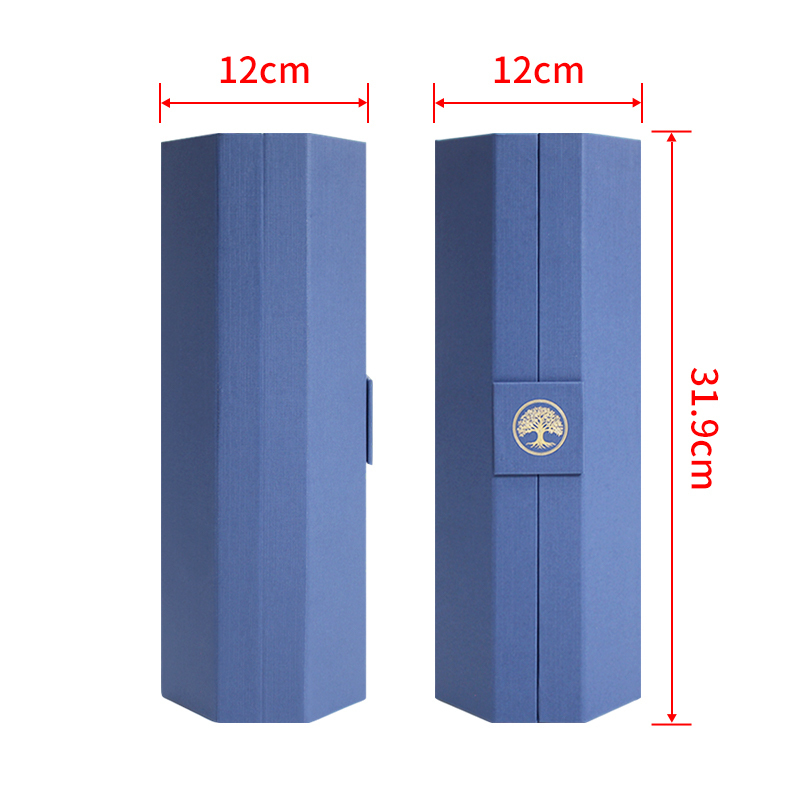 Wine Magnetic Hexagon Tube Paper Box Foam EVA Insert