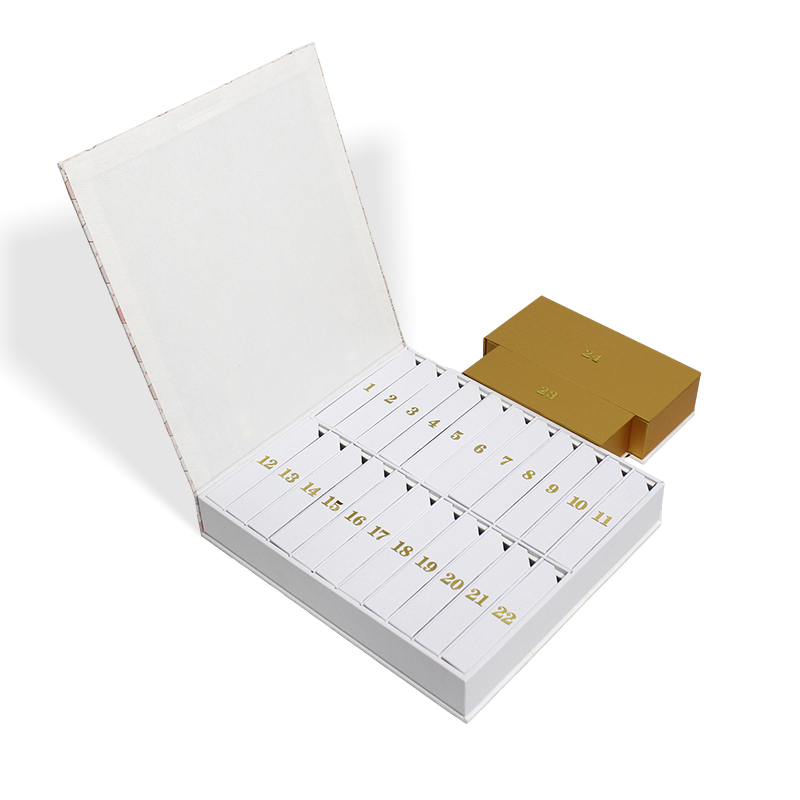Clamshell Magnetic Perfume Lipstick Gift Set Box Countdown Number with EVA velvet insert