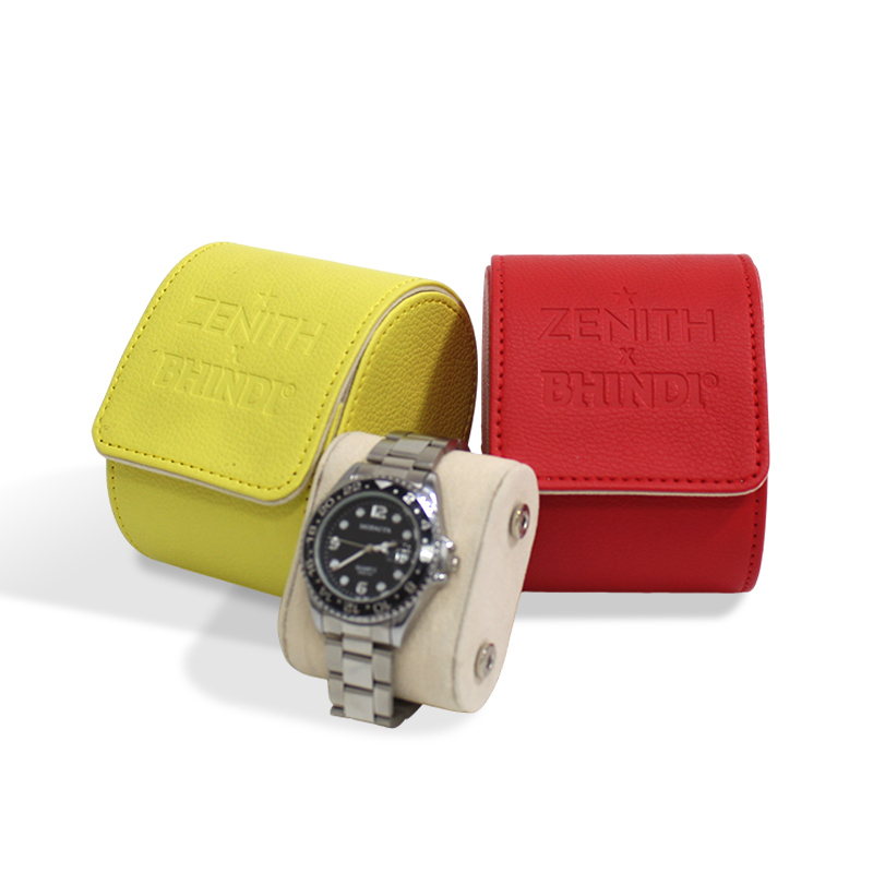 PU Leather Watch Roll Case 1 Watch Slot Display Gift Box