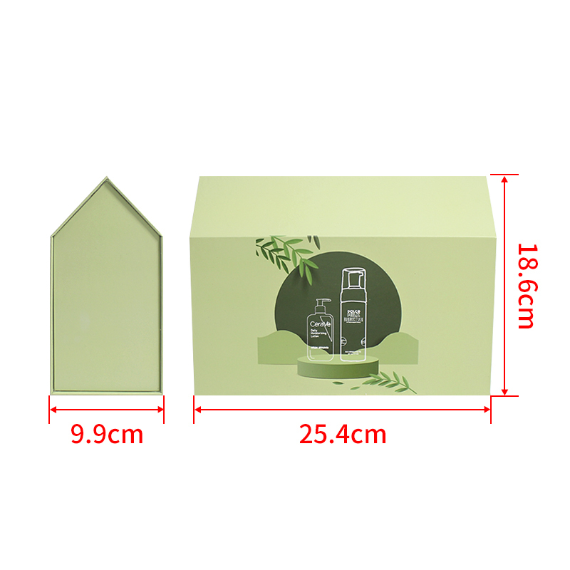 Newly Designed House-shaped Cosmetic Clamshell Magnetic Box With EVA Velvet Insert