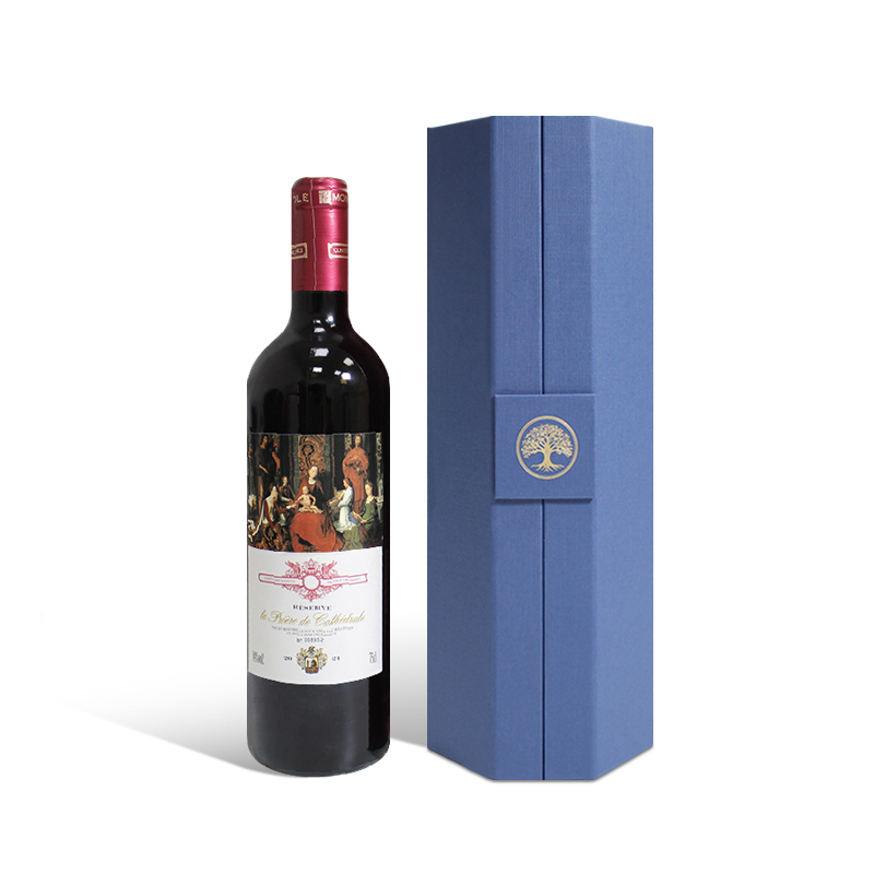 Wine Magnetic Hexagon Tube Paper Box Foam EVA Insert